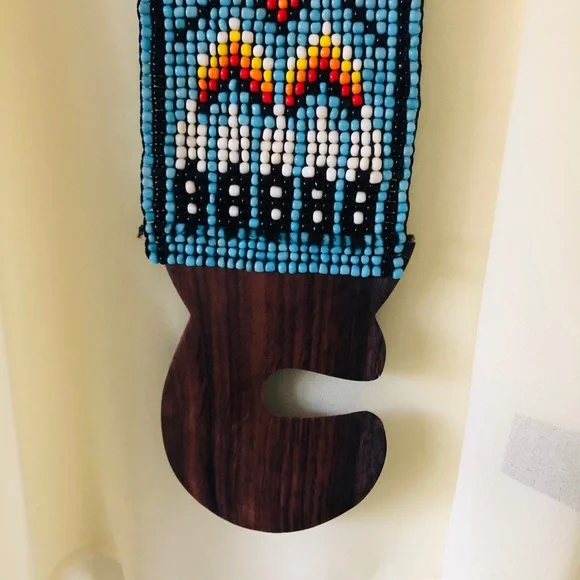 Hand beaded Aztec Belt - Picture 3 of 6